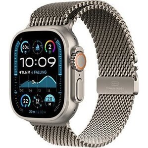 Apple Watch Ultra 2 49 mm Natural Titanium Case with Natural Titanium Milanese Loop – S