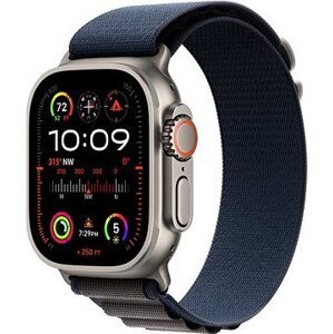 Apple Watch Ultra 2 49 mm titánové puzdro s modrým alpským ťahom – Large