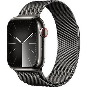 Apple Watch Series 9 41 mm Cellular Grafitovo sivý nerez s grafitovo sivým milánskym ťahom