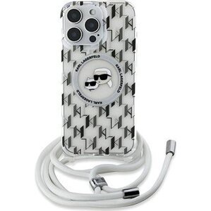Karl Lagerfeld IML Monogram Crossbody K&CH Heads MagSafe Zadný Kryt na iPhone 16 Pro Transparent