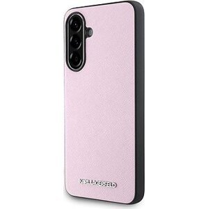 Karl Lagerfeld PU Saffiano Metal Logo Zadný Kryt na Samsung Galaxy A56 Pink