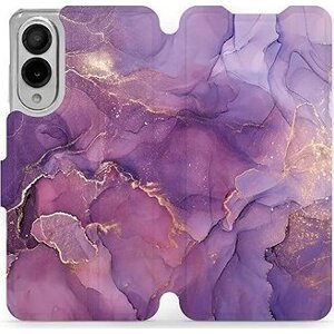 Mobiwear flip knižkové pre Samsung Galaxy S25 Edge - Fialový mramor
