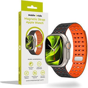 Mobile Origin Magnetic Strap Apple Watch 49 mm/46 mm/45 mm/44 mm Black Orange