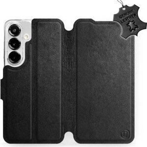 Mobiwear kožené flip knižkové pre Samsung Galaxy S25 - Čierne