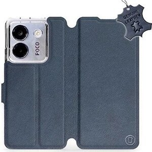 Mobiwear flip knižkové pre POCO M7 Pro 5G - Modré, kožené