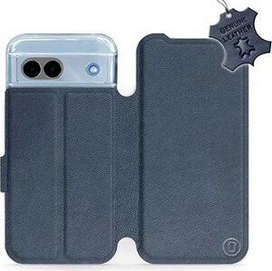 Kožené Mobiwear flip knižkové pre Google Pixel 8a 5G – Modré – L_NBS