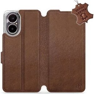 Mobiwear kožené flip knižkové pre Realme C67 – Hnedé – L_BRS