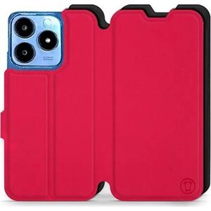 Mobiwear Soft Touch flip knižkové pre Realme C63 – Červené & Čierne