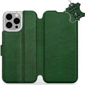 Kožené Mobiwear flip knižkové pre Apple iPhone 16 Pre Max - Zelené - L_GRS