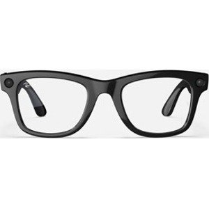 Meta RAY-BAN Meta Wayfarer (Standard) Smart Glasses - Shiny Black, Clear