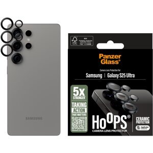 PanzerGlass Hoops Ceramic Samsung Galaxy S25 Ultra černé ochranné kroužky pro čočky fotoaparátu