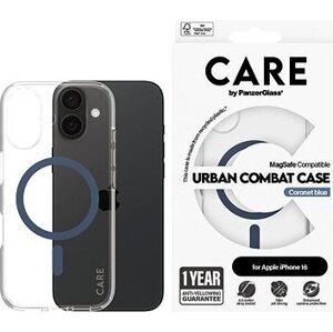 PanzerGlass CARE kryt Apple iPhone 16 MagSafe Urban Combat priehľadný/modrý