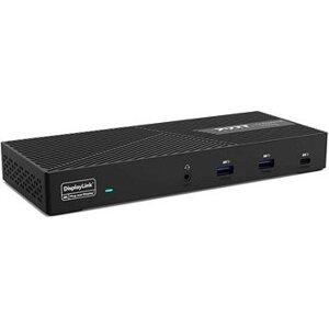 PORT CONNECT univerzálna dokovacia stanica, 3× 4K USB-C + USB A, čierna