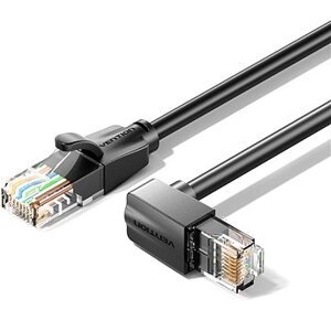 Vention Cat.6 UTP Upward Right Angle Ethernet Patch Cable 1 m Black