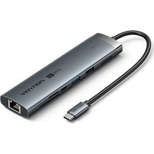 Vention 9-in-1 USB-C to HDMI/USB-C/USB 3.0/USB 2.0/RJ45/SD/TF/3,5 mm/PD Docking Station