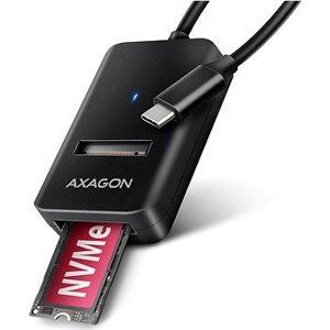 AXAGON ADM2-CM, adapter for M.2 NVMe & SATA SSD, USB-C 10 Gbps, cable 10 cm