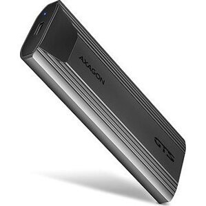 AXAGON EEM2-GTS2, screwless THIN box for M.2 NVMe & SATA SSD, USB-C 10 Gbps, space gray