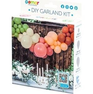Balónková girlanda - sada přírodní - boho, 300 cm - 65 ks