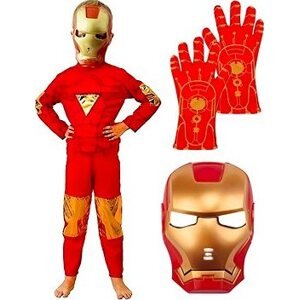 FunCo Detský kostým Iron man s maskou a rukavicami 98 – 110 S