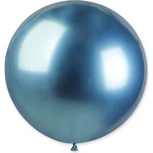 Balóniky chrómované 5 ks modré lesklé – 80 cm