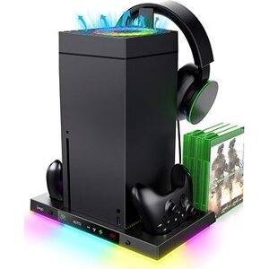iPega XBX024S Multifunkčný Nabíjací RGB Stojan s Chladením pre Xbox