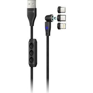 CONNECT IT Magnetic PowerLink 3 in 1, 2m, čierny