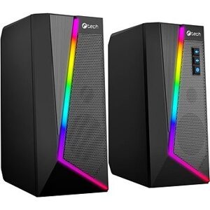 C-TECH SPK-17, 2.0, RGB, čierne
