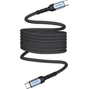 Swissten magnetický kábel samonavíjací USB-C/USB-C 1 m