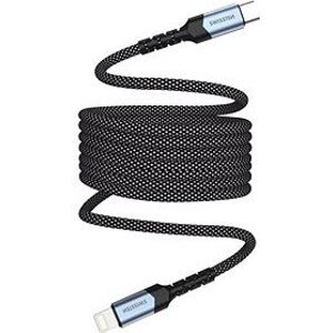 Swissten magnetický kábel samonavíjací USB-C/Lightning 1 m