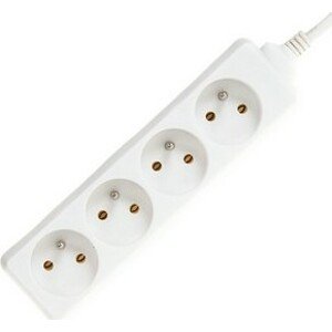 Kábel predlžovací biely 10 m 230 V, 4 zásuvky