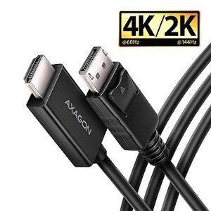 AXAGON RVD-HI20C2, DisplayPort -> HDMI 2.0b cable 1,8 m, 4K/60 Hz, HDR10