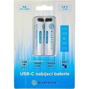 BlueTouch USB-C AA 1,5 V, 2 ks