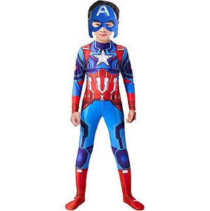 FunCo Detský kostým Superhrdina Kapitán Amerika s maskou 110 – 122 M
