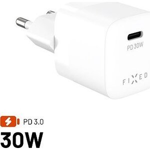 FIXED Mini GaN s USB-C výstupom a podporou PD 30 W biela