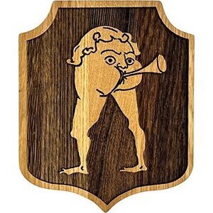 Kingdom Come: Deliverance 2 - Hospoda Díra - malý dřevěný štít na stěnu (16 x 19 cm)