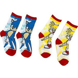 Ježko Sonic a Liška Tails – detské ponožky 5 – 8 rokov 2 páry
