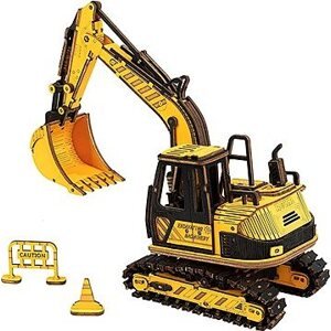 ROBOTIME Rokr 3D drevené puzzle Bager 395 dielikov
