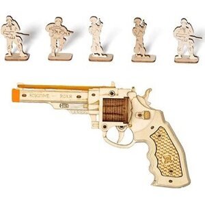 ROBOTIME Rokr 3D drevené puzzle Revolver Corsac M60 102 dielikov