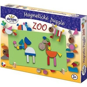 Detoa Drevené hračky - Magnetické puzzle ZOO