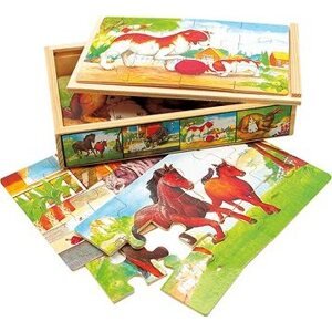Bino puzzle v krabičke, zvieratká