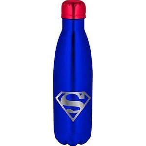 Superman - Gray Logo - nerezová láhev na pití