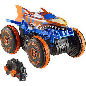 Hot Wheels Monster Trucks lezec Tiger Shark s 3 režimami