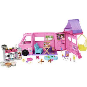 Barbie Karavan snov, stan, hojdačka, gril a doplnky