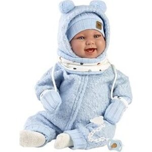 Llorens 84479 New Born – realistická bábika bábätko so zvukmi a mäkkým látkovým telom – 44 cm