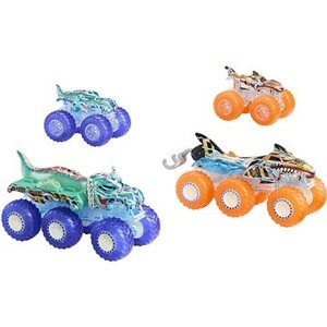 Hot Wheels Monster Trucks Power Smashers ťahač a truck 4 ks