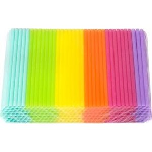 Slamky – slamky jumbo pastelové – mix farieb – 24 cm × 9 mm (250 ks)