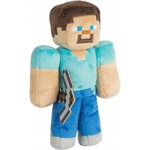 Plush Minecraft Steve diamantový s mečom, 27 cm