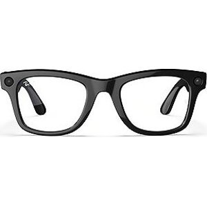 Meta RAY-BAN Meta Wayfarer (štandard) Smart Glasses – Shiny Black, Clear (Large)