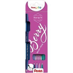 PENTEL Brush Sign Pen SES15B-4 – súprava 4 farieb