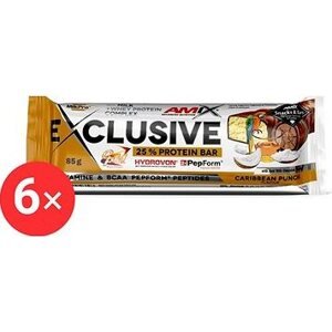 Amix Nutrition Exclusive Protein Bar, 6× 85 g, Carribbean Punch